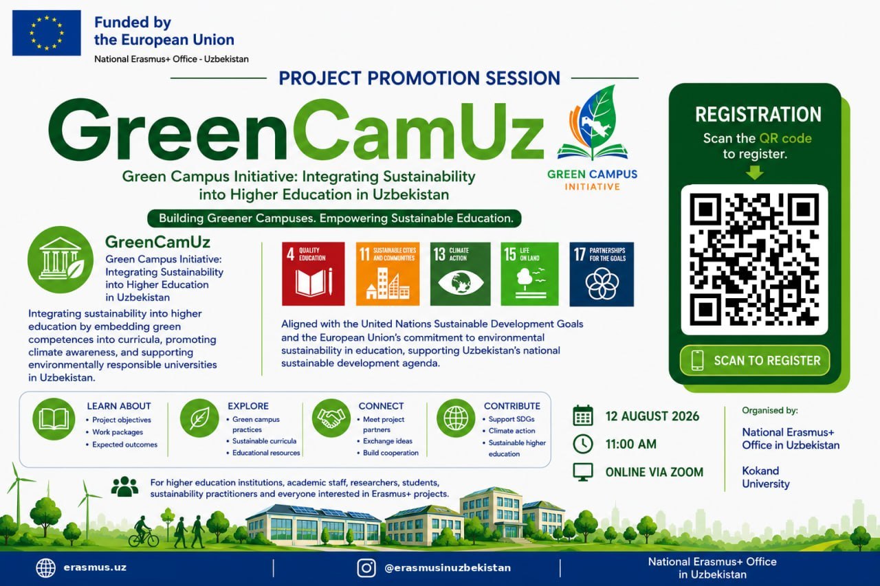 PROJECT PRESENTATION SESSION: Erasmus+ CBHE GreenCamUz Project